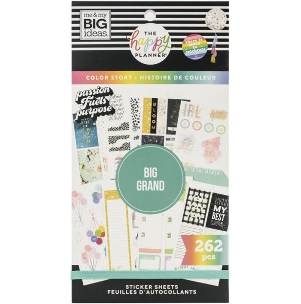 Me and My Big Ideas Color Story Passion Big Value Pack Stickers Happy Planner 262 Stickers