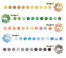Color In Washi Tape Dots / Round Tapes 100pcs