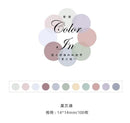 Color In Washi Tape Dots / Round Tapes 100pcs