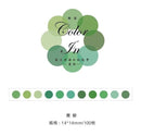 Color In Washi Tape Dots / Round Tapes 100pcs