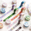 Color In Washi Tape Dots / Round Tapes 100pcs
