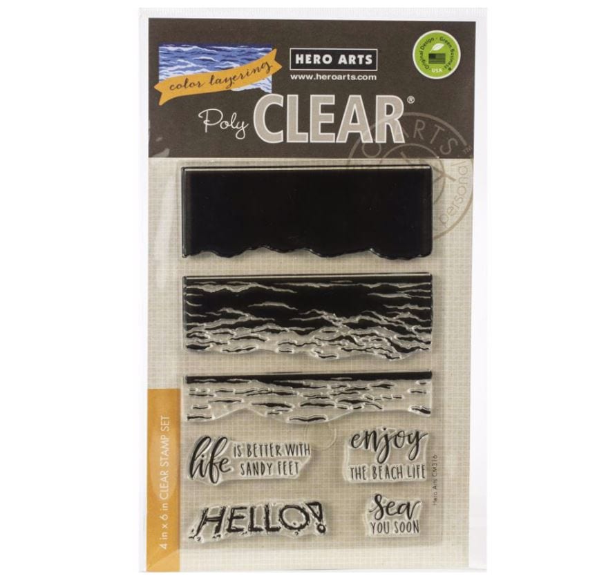 Hero Arts Color Layering Waves Stamp Set CM316
