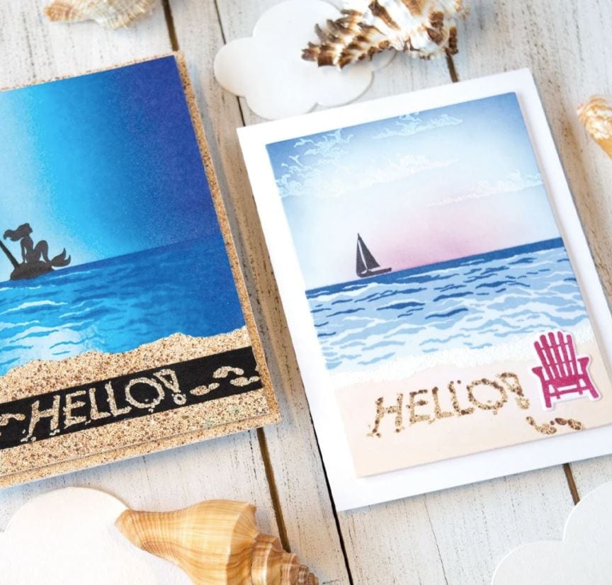 Hero Arts Color Layering Waves Stamp Set CM316