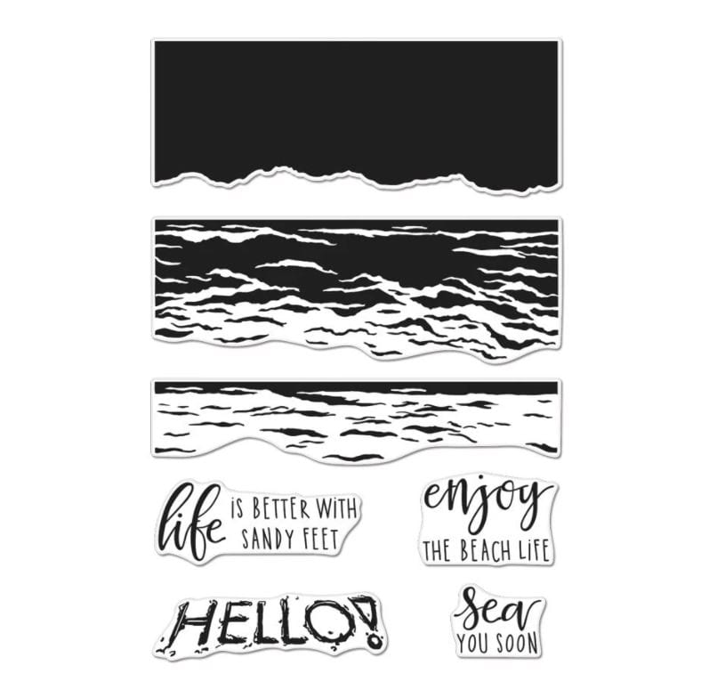 Hero Arts Color Layering Waves Stamp Set CM316