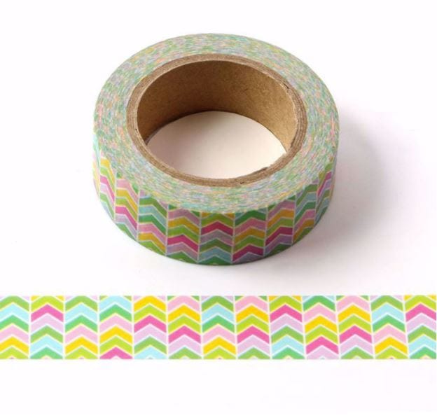 Colorful Mini Chevrons Washi Tape 15mm x 10m