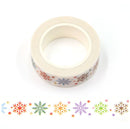 Colorful Snowflakes Christmas Washi Tape Set 15mm x 10m