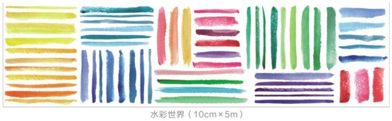Colorful Strokes Ultra Wide Washi Tape 10cm x 5m