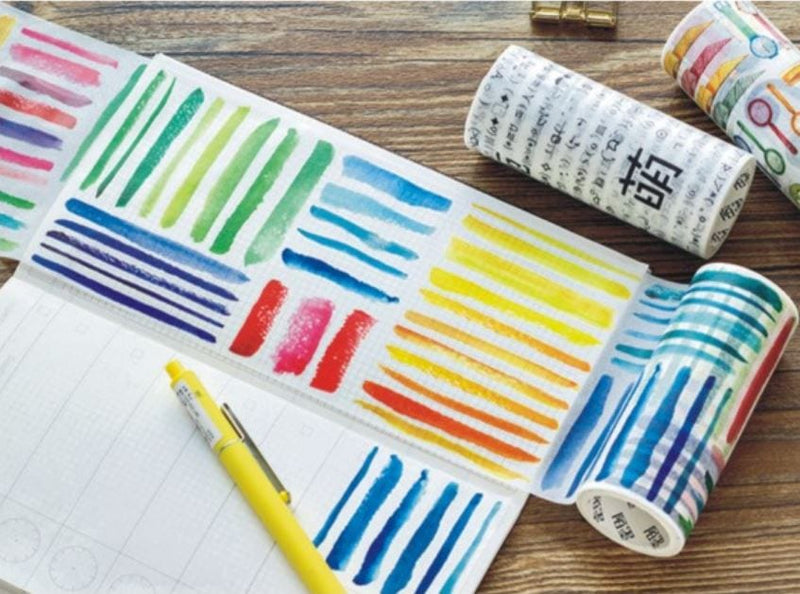 Colorful Strokes Ultra Wide Washi Tape 10cm x 5m