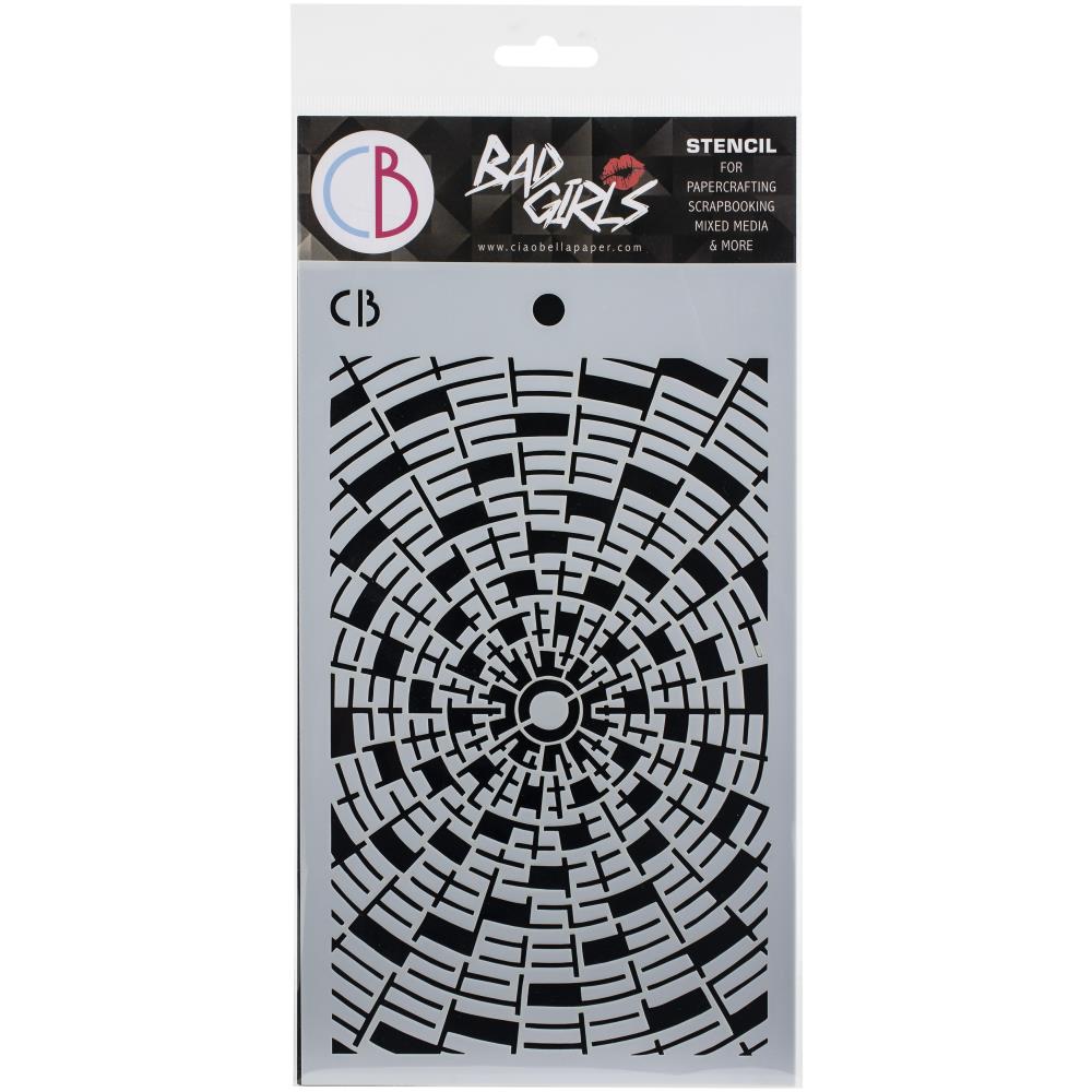 Ciao Bella Bad Girls Concentric Texture Stencil 5