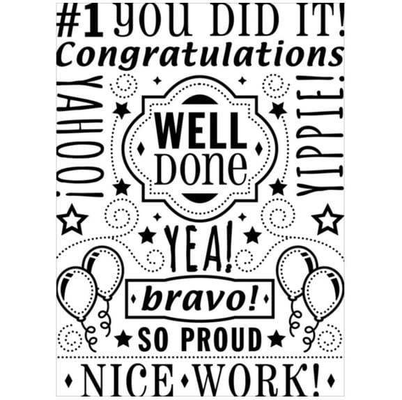 Darice Embossing Folder Congrats Collage