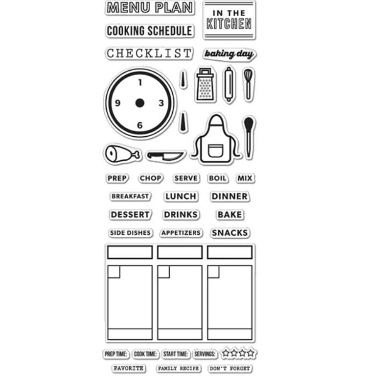 Hero Arts Cooking Planner Clear Stamps 2.5