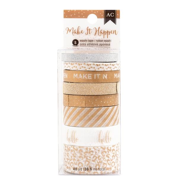 American Crafts Make it Happen Everyday Washi Tape 8 Rolls