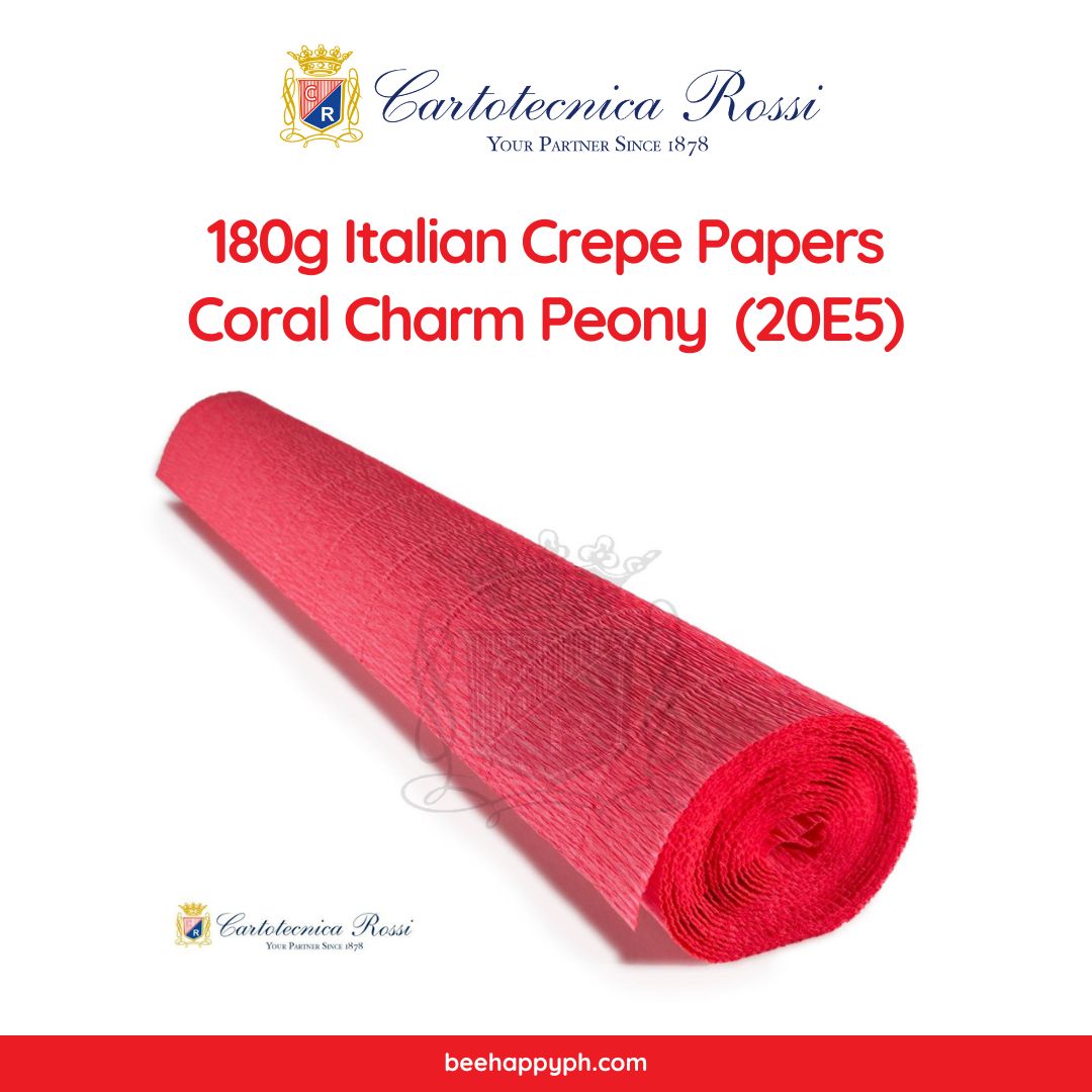 Cartotecnica Rossi Crepe Papers 180g (Red & Blue Shades) Full Roll Premium Italian Crepe Papers