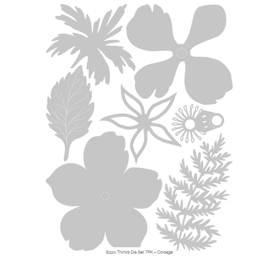 Sizzix Corsage Thinlits Die Set 7Pk