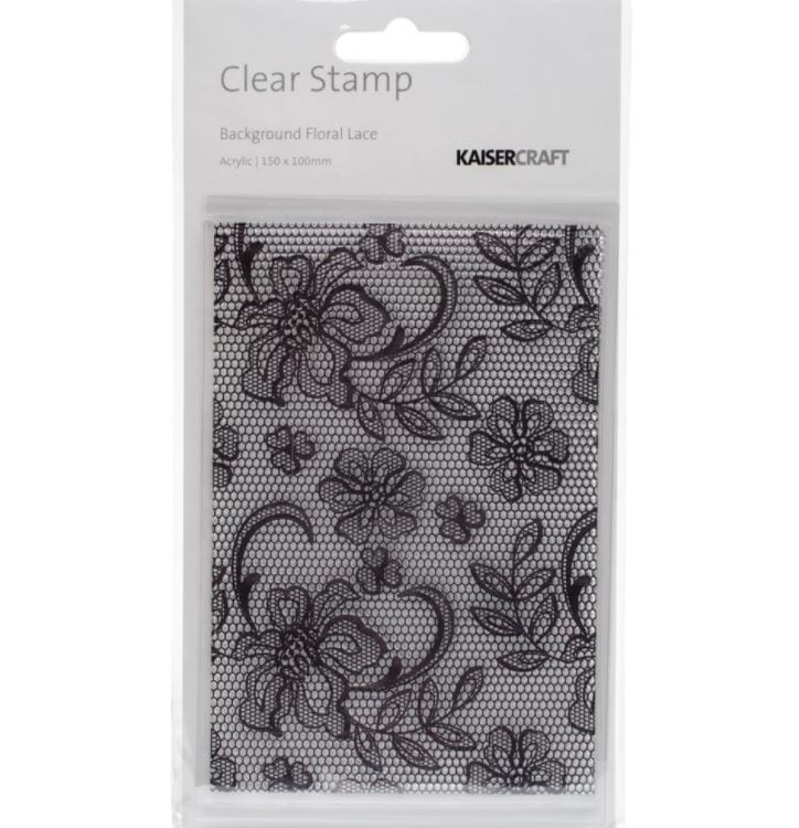 Kaisercraft Floral Lace Cottage Rose Clear Background Stamps 6