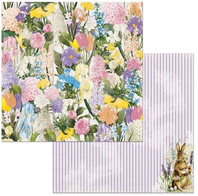 BoBunny Cotton Tail Flowers Double-Sided Cardstock 12