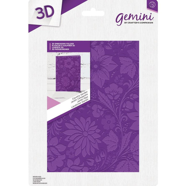 Crafter's Companion Country Garden Gemini 3D Embossing Folder 5" x 7"