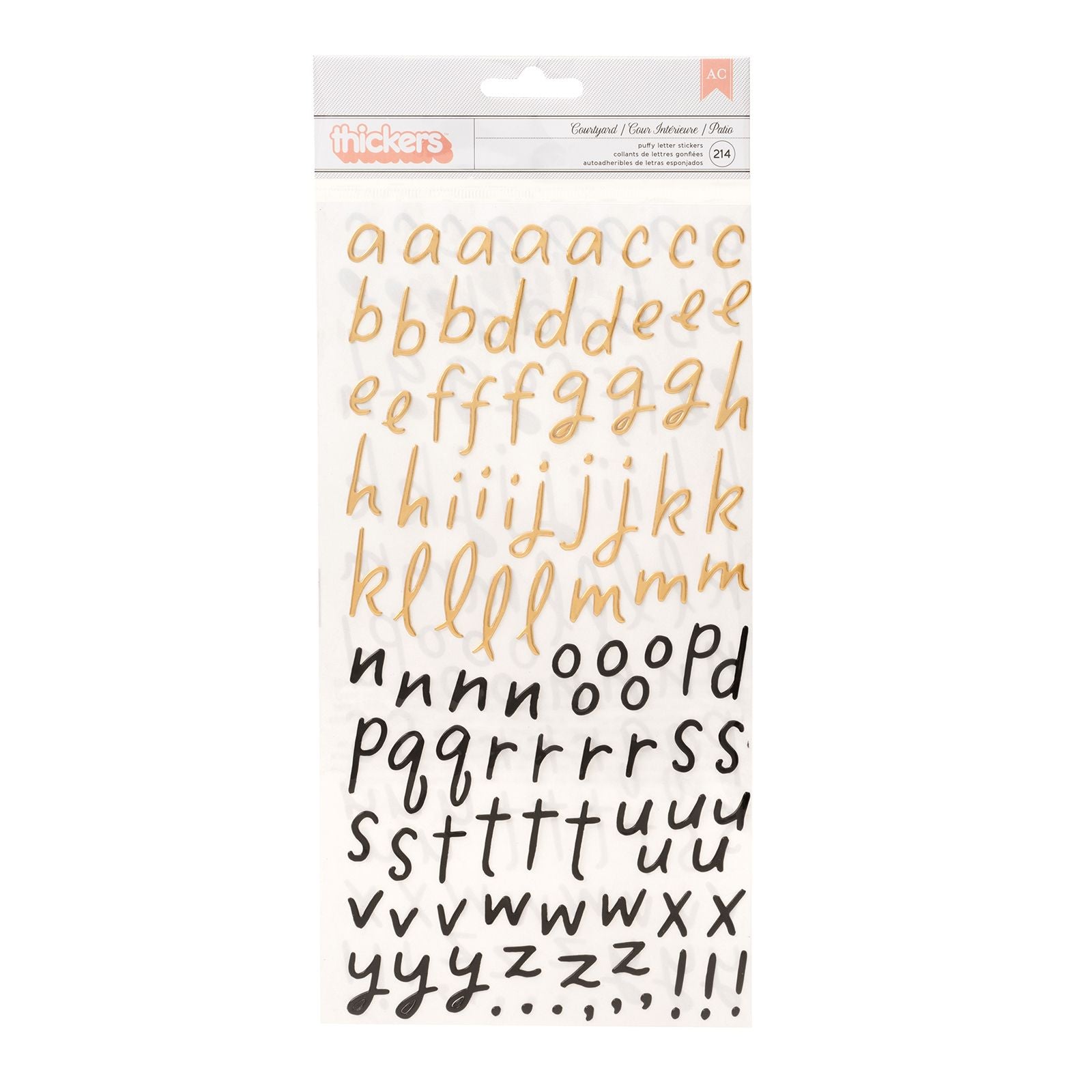 American Crafts Maggie Holmes Courtyard Alpha Thickers (214 Pieces)