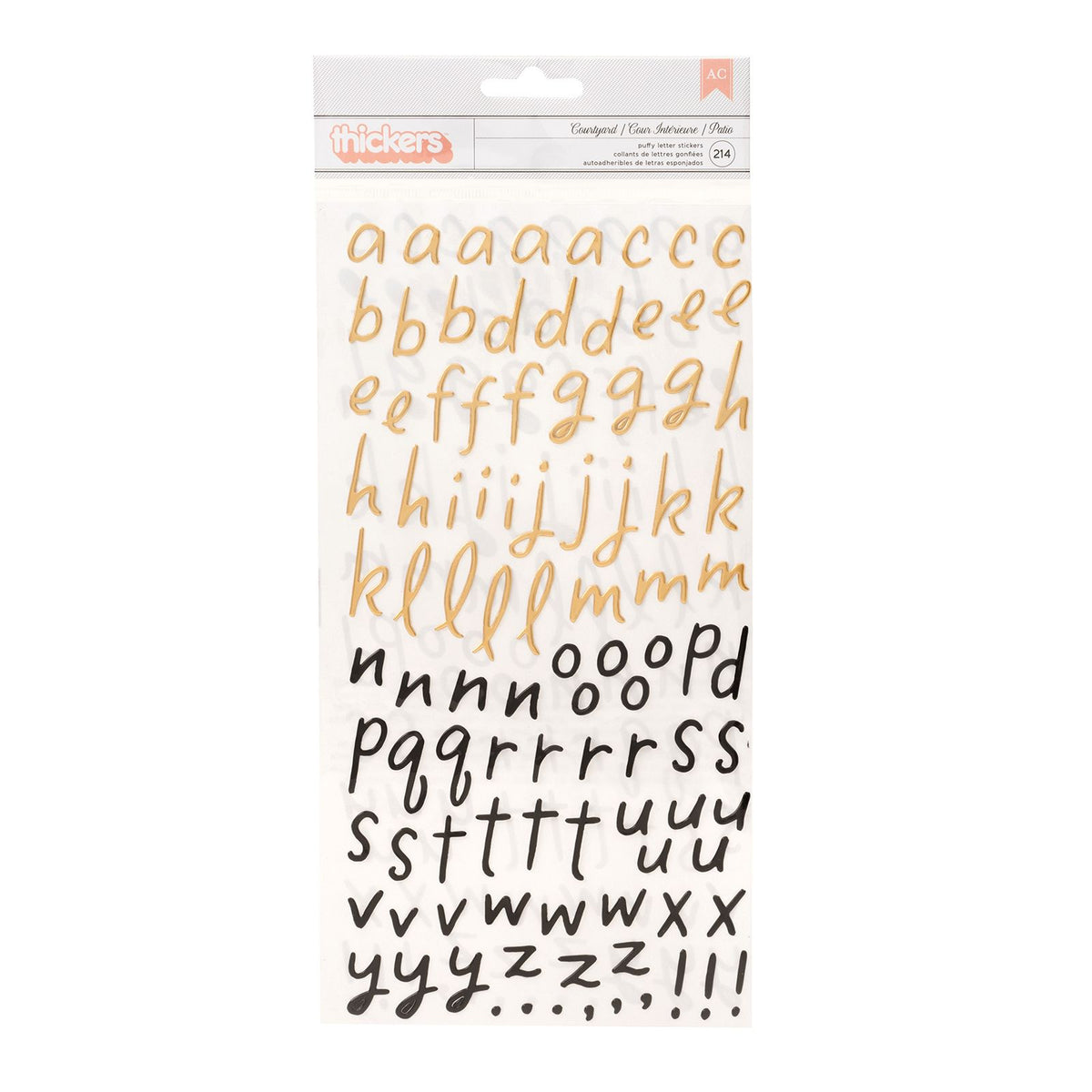 American Crafts Maggie Holmes Courtyard Alpha Thickers (214 Pieces)