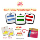 Craft Hobby Portable Heat Press for Heat Transfer Vinyl (HTV) or Iron On (220V)