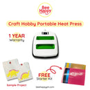 Craft Hobby Portable Heat Press for Heat Transfer Vinyl (HTV) or Iron On (220V)