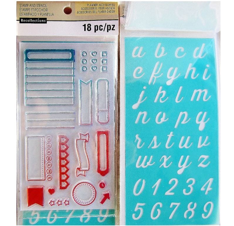 Recollections Creative Year Banners and Bullets Stamps and Stencil