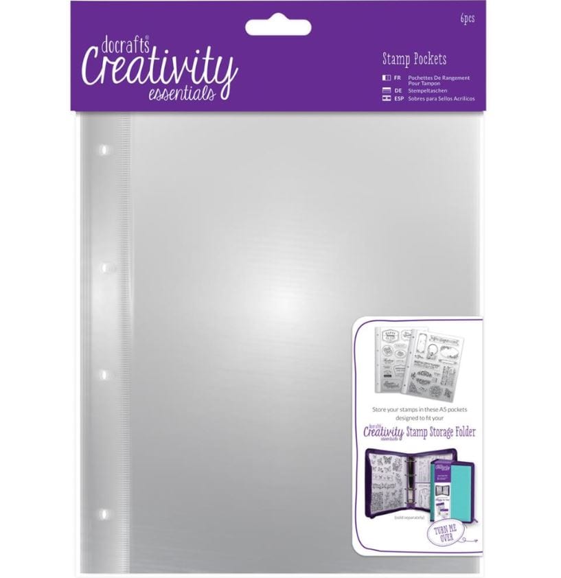 Docrafts Creativity Essentials A5 Stamp Pockets 6/Pkg