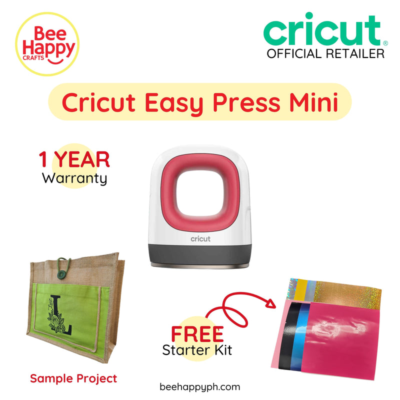 Cricut EasyPress Mini, Raspberry Heat Press Machine with Iron-On Sampler  Rolls