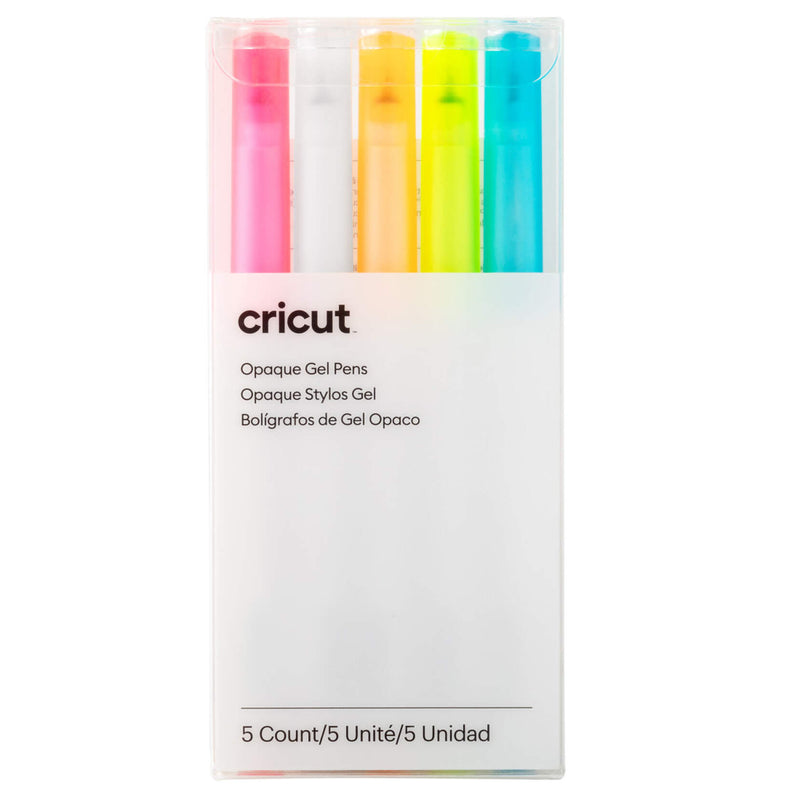 Cricut Opaque Gel Pens Pink/White/Orange/Yellow/Blue 1.0mm (5 ct)