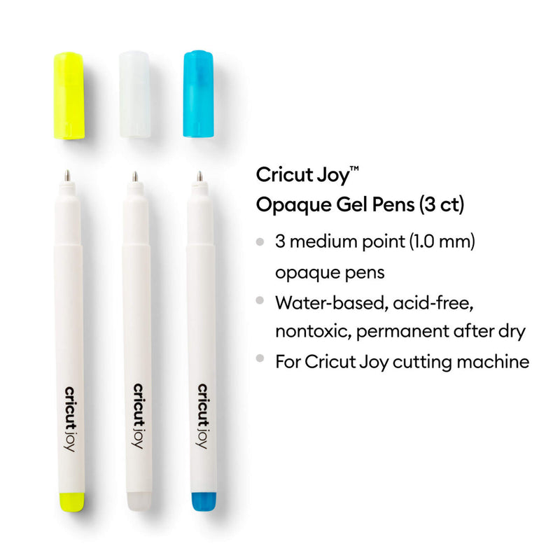 Cricut Joy Opaque Gel Pens Yellow/White/Blue 1.0mm (3 ct)