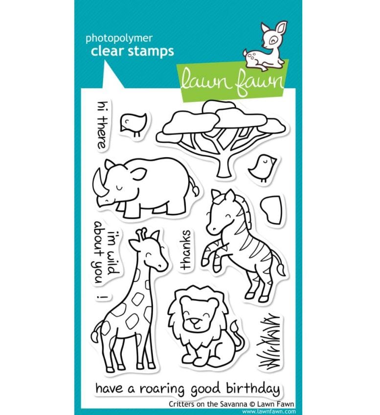 Lawn Fawn Critters On The Savanna Clear Stamps 4