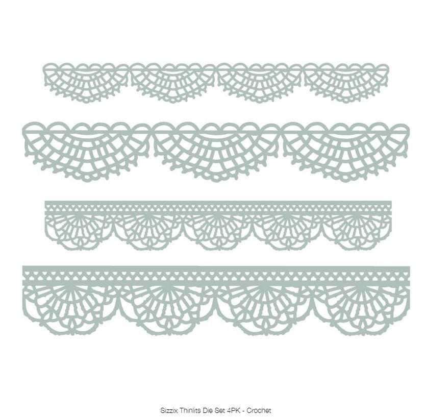Sizzix Crochet Thinlits Die Set 4Pk by Tim Holtz