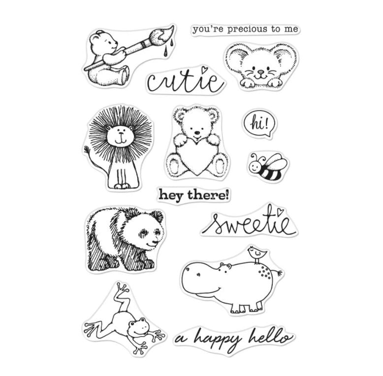 Hero Arts Cute Animals Stamp Set CM355
