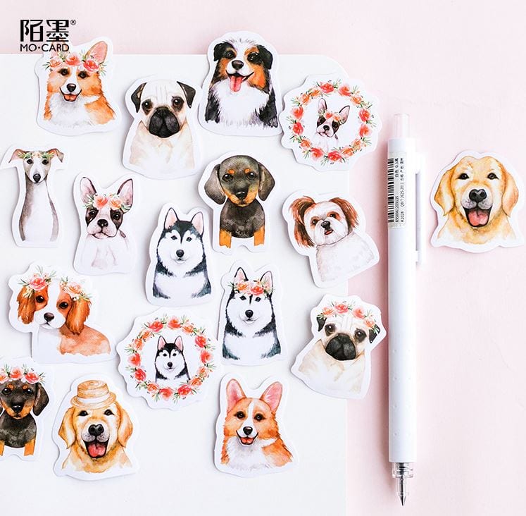 MoCard Cute Dogs Sticker Flakes in a Box