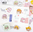 Candy Poetry Cute Girl Emote Sticker Flakes in a Box