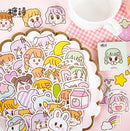 Candy Poetry Cute Girl Emote Sticker Flakes in a Box