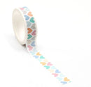 Colorful Pastel Hearts Washi Tape 15mm x 5m