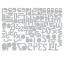 Sizzix Alphanumeric Cutout LowercaseÂ® Thinlits&