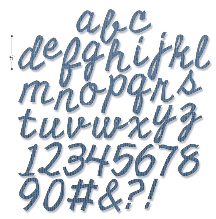 Sizzix Cutout Script Thinlits Die Set 108Pk Tim Holtz