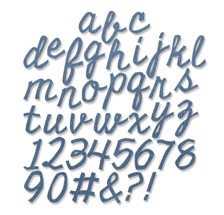 Sizzix Cutout Script Thinlits Die Set 108Pk Tim Holtz