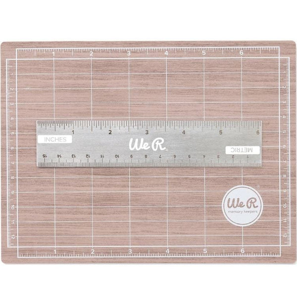 We R Memory Keepers Mini Magnetic Cutting Mat &amp; Ruler Set Crafter's Essentials