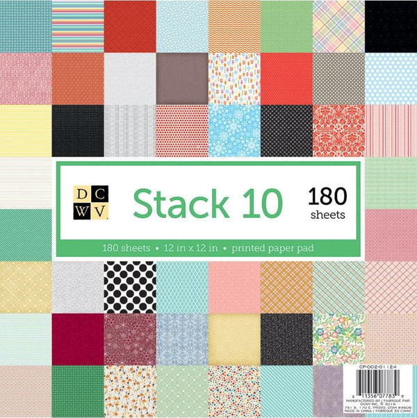 DCWV The Stack 10 Paper Pad 12" x 12" (60 sheets and 180 sheets available)