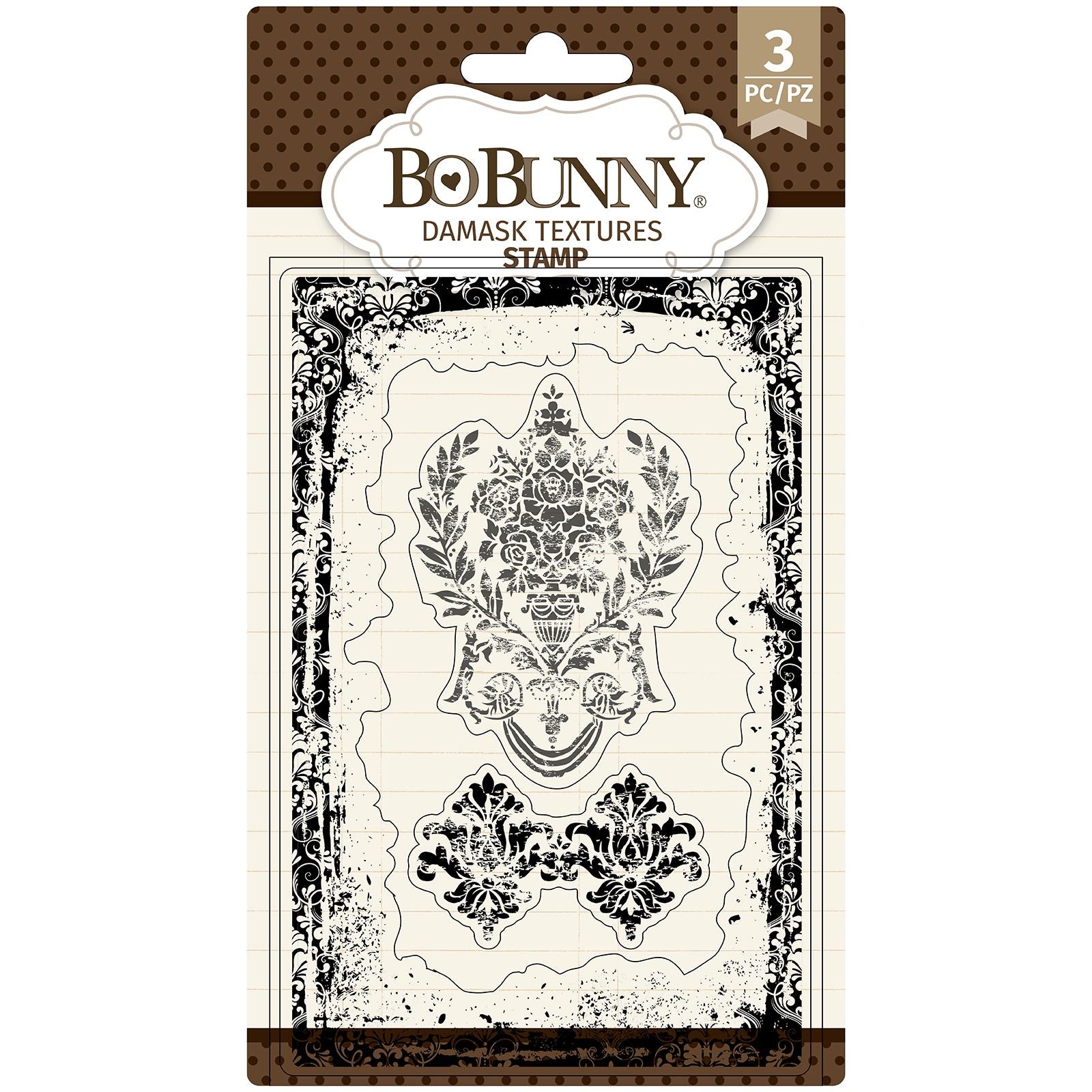 BoBunny Damask Texture Clear Stamp Set 4