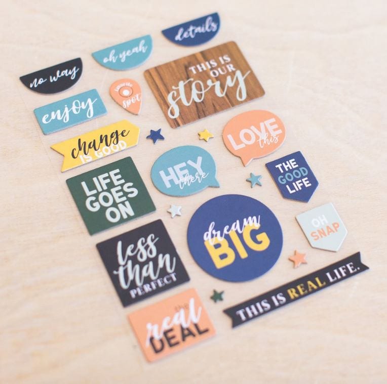Project Life Daring Edition Chipboard Stickers