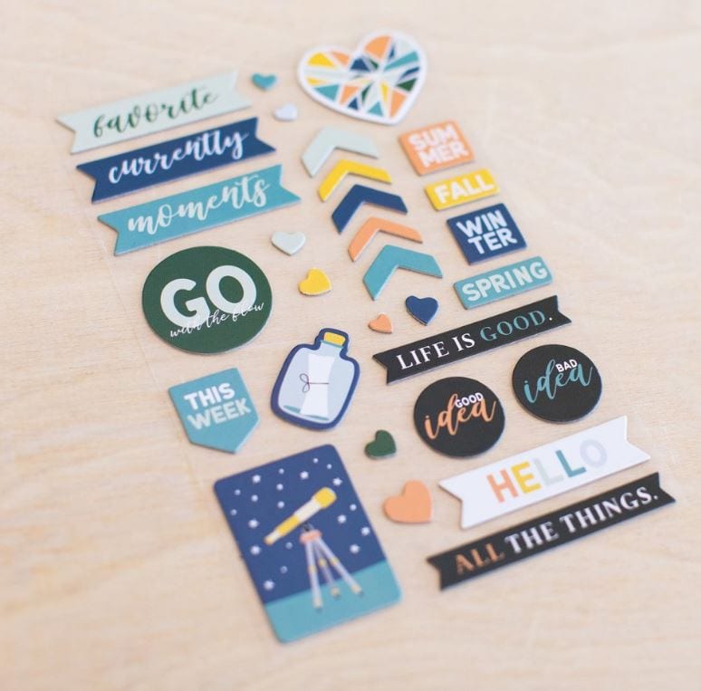 Project Life Daring Edition Chipboard Stickers
