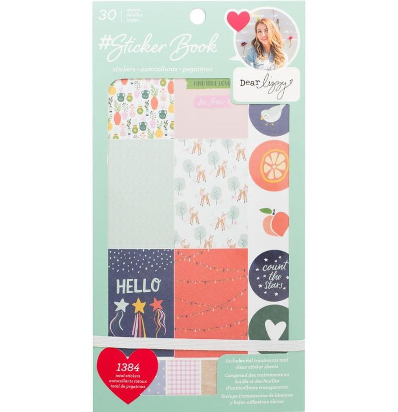 Dear Lizzy Designer Sticker Book w/ Gold Foil 30 Pages