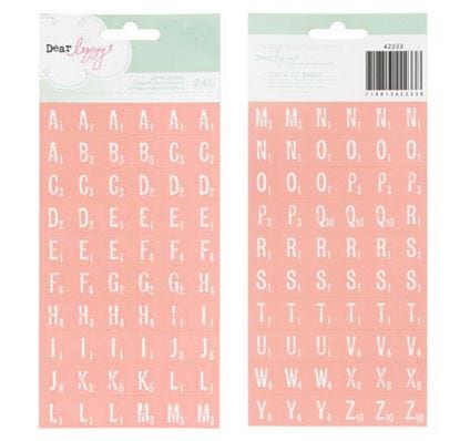 Dear Lizzy Tile Letter Ballerina Stickers