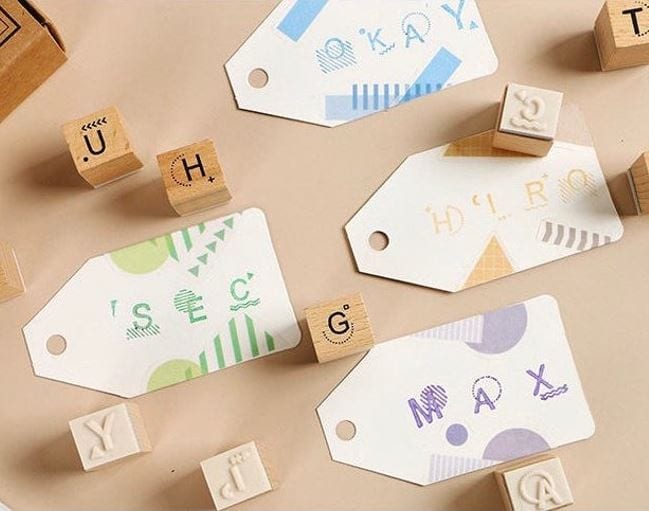 Infeel.Me Decorative Letters/Alphabet Rubber Stamp Set 28pcs