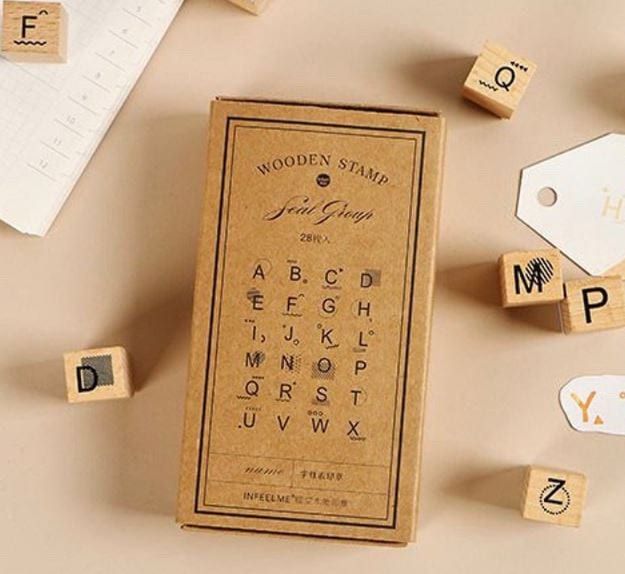 Infeel.Me Decorative Letters/Alphabet Rubber Stamp Set 28pcs