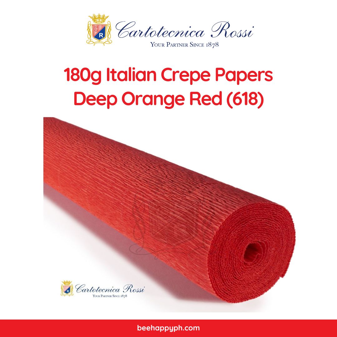 Cartotecnica Rossi Crepe Papers 180g (Red & Blue Shades) Full Roll Premium Italian Crepe Papers